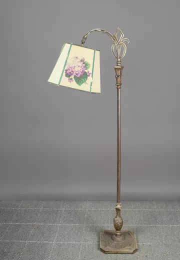 Rustic Brass Bridge Floor Lamp