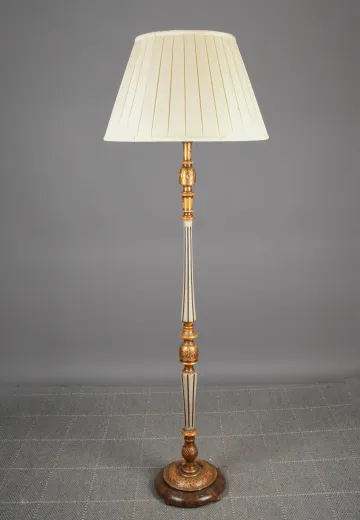 Painted Wooden Floor Lamp
