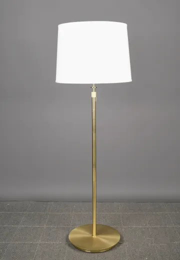 Polished Brass Pole Floor Lamp