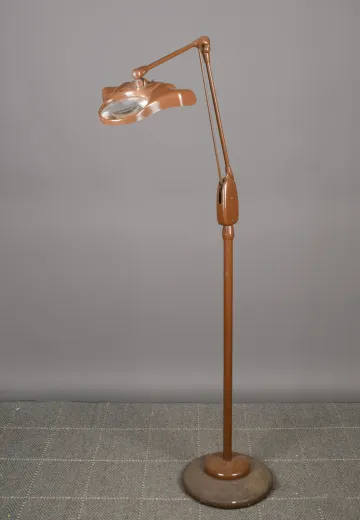 Bronze Medical Floor Lamp w/Magnifying Glass