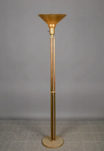 Metal Shaded "Tripod" Torchiere