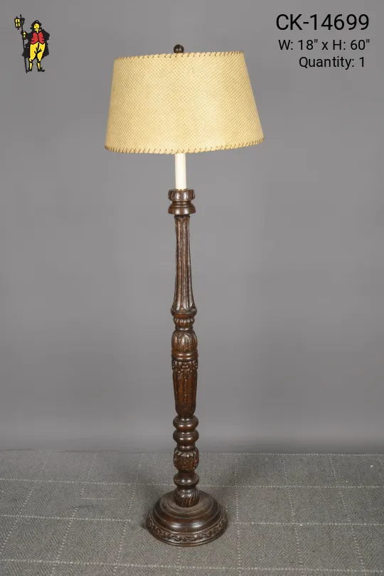 Traditional Wooden Floor Lamp