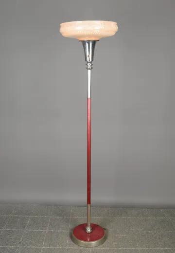 Nickel Art Deco Torchiere