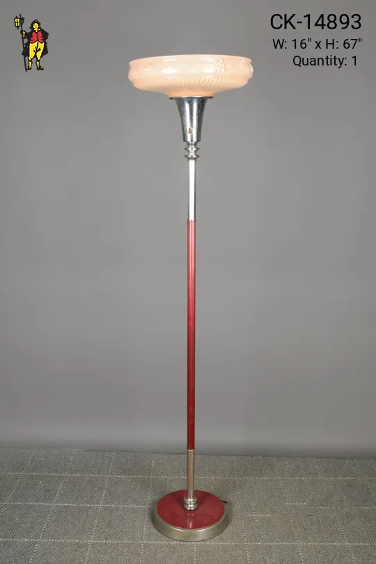 Nickel Art Deco Torchiere