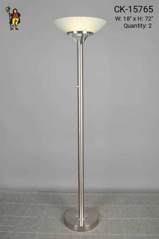 Tall Polished Nickel Torchiere