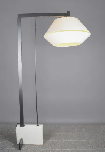 Black & Marble Oversize Arch Style Floor Lamp