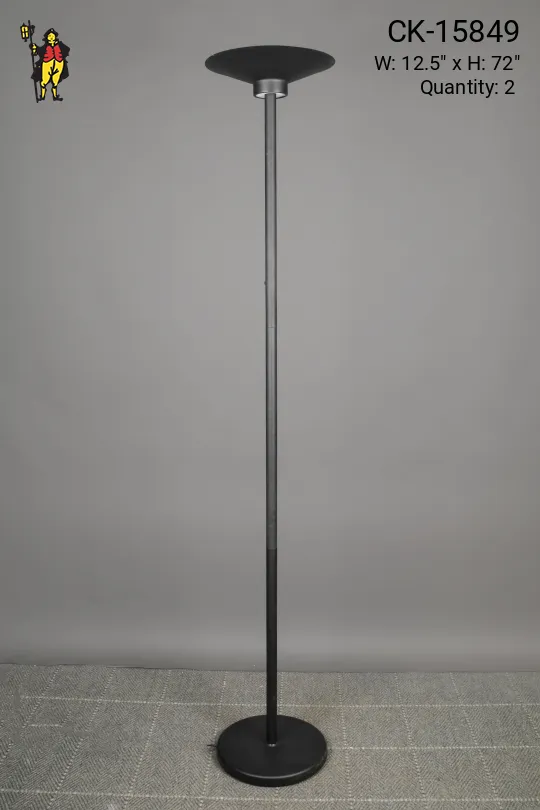 *LED* Tall Black Torchiere