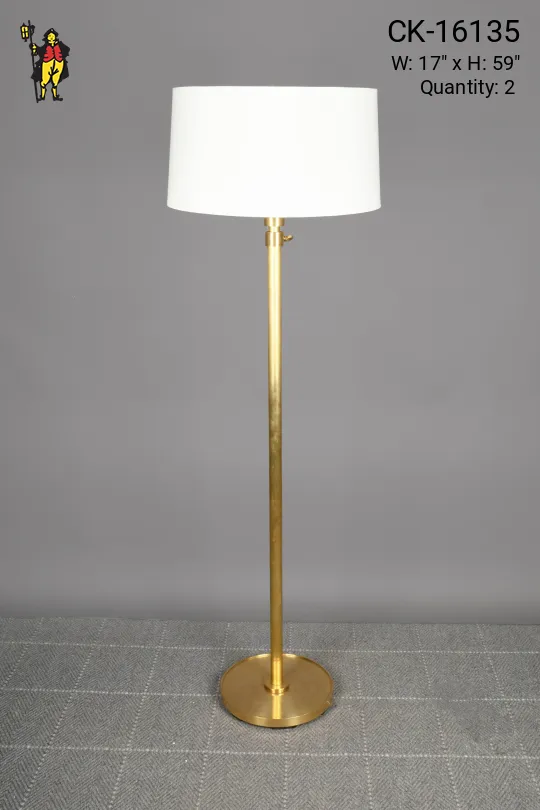 Traditional Brass Pole Floor Lamp