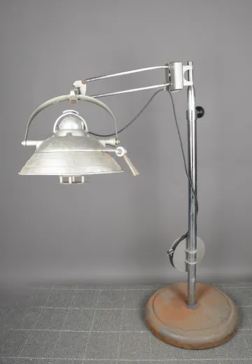 Nickel Oversized Medical Floor Lamp