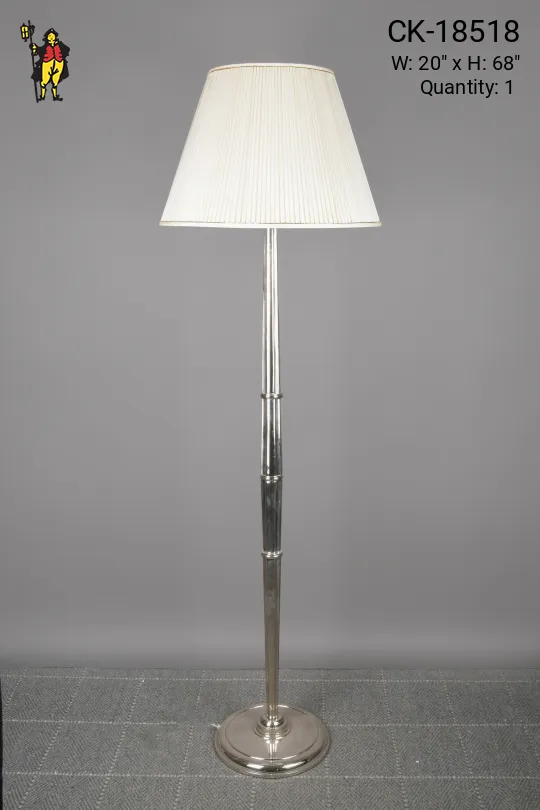 Traditional Polished Nickel Floor Lamp