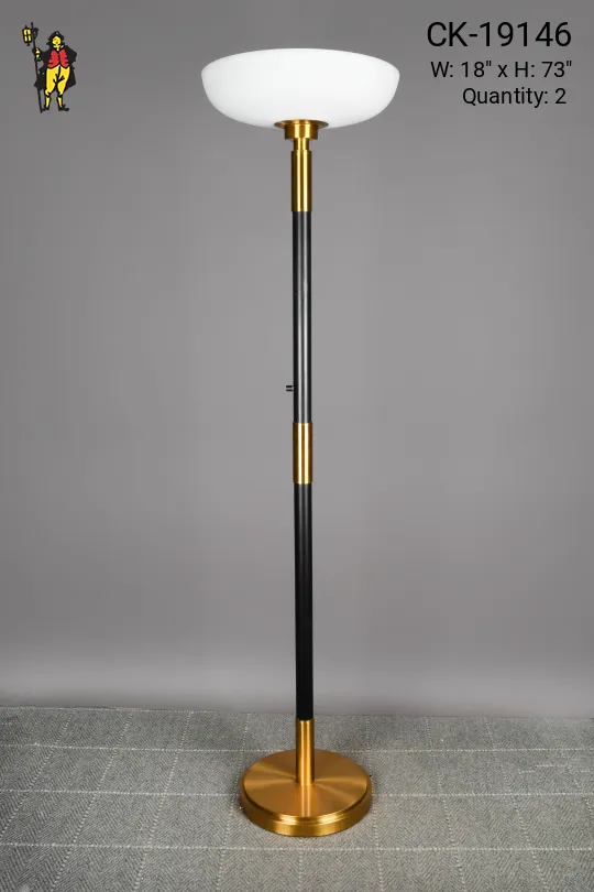 Black & Brass Torchiere