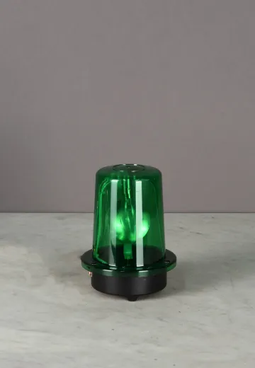Green Rotating Beacon Light
