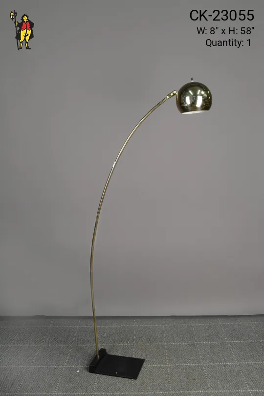 Mid Century Chrome Arc Floor Lamp