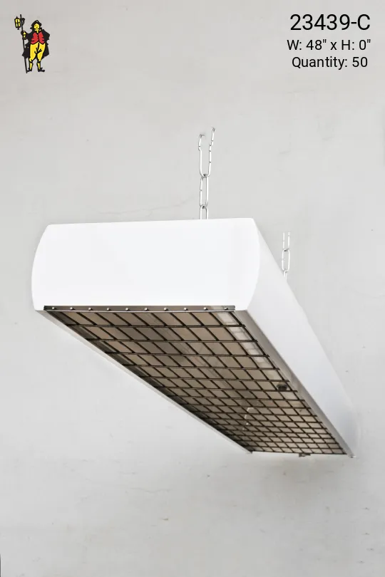 4' White Fluorescent w/Wire Cage (Gutted - Asteras/Titans)