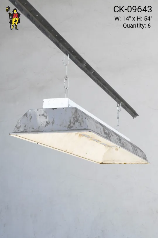 4' Old Porcelain Covered 5" Deep Flap Fluorescent