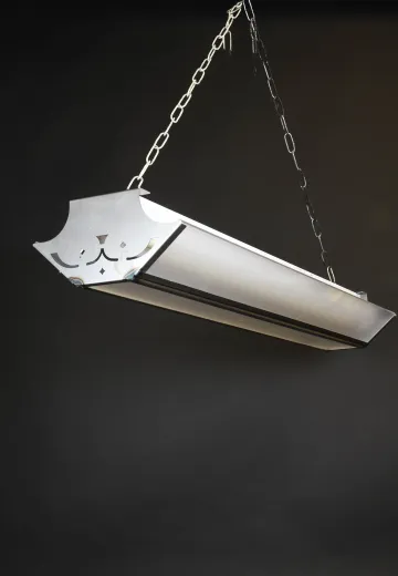 4' Art Deco Two Light Fluorescent