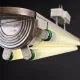 4' Mid Century Exposed Five Bulb Fluorescents #4
