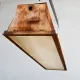 4' Distressed Hanging Fluorescent w/Glass Prismatic Lens #1