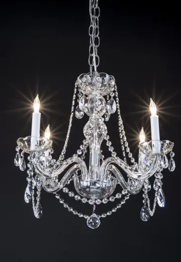 Four Light Petite Crystal Chandelier