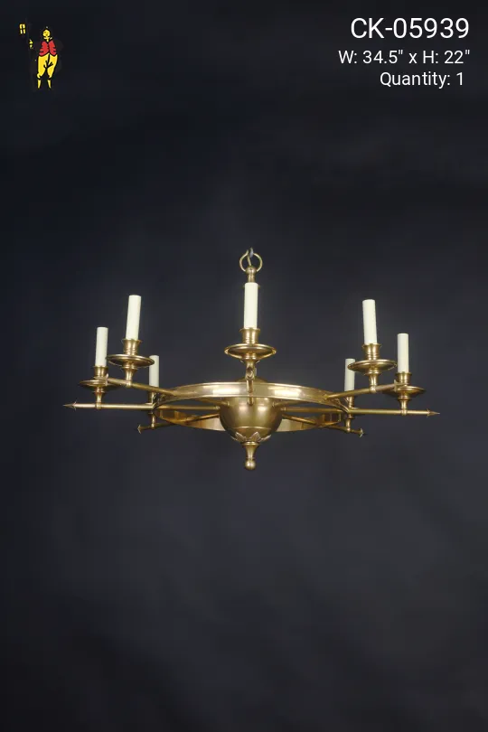 Brass Arrow Chandelier
