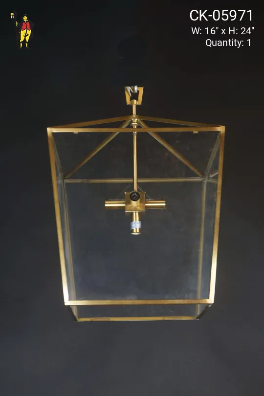 Contemporary Hanging Glass Lantern
