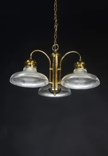 Kitchen Pendent w/Prismatic Glass Shades