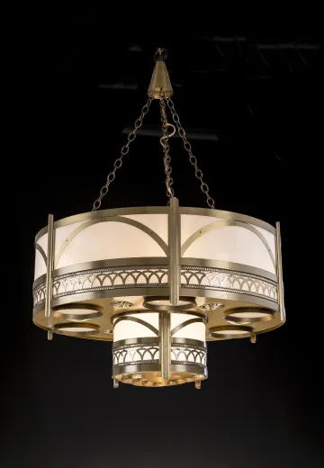 Large Gold Deco Chandelier