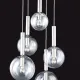 Five Hanging Glass Globe Cluster Pendant #0