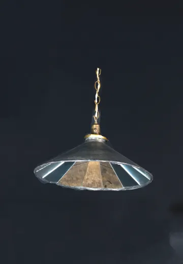 Black Shade Mirrored Hanging Pendant