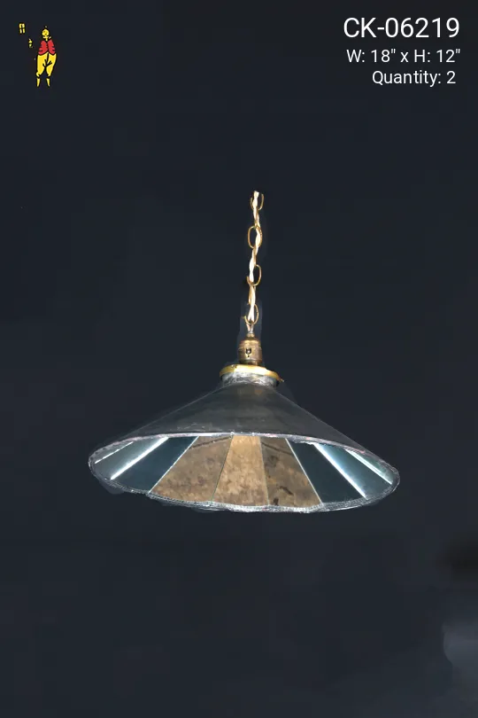 Black Shade Mirrored Hanging Pendant