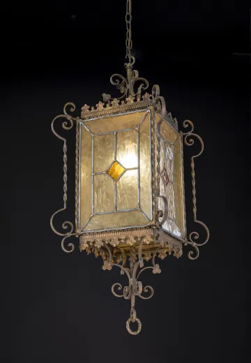 Wrought Iron Gothic Hanging Lantern