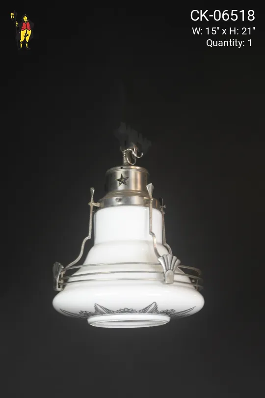 Mid Century Glass Hanging Pendant