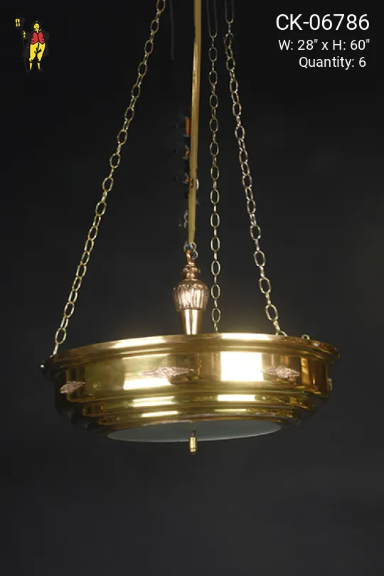 Federal Brass Bowl Hanging Fixture