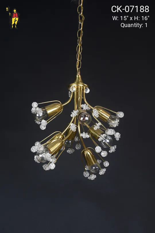 Modern Brass Floral Hanging Fixture