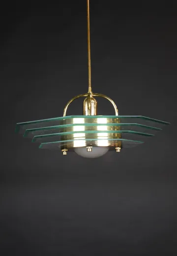 Post Modern Step Glass Hanging Pendant
