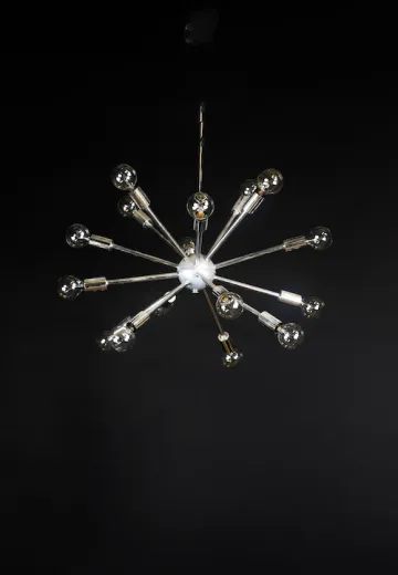 Small Sputnik Style Nickel Hanging Fixture