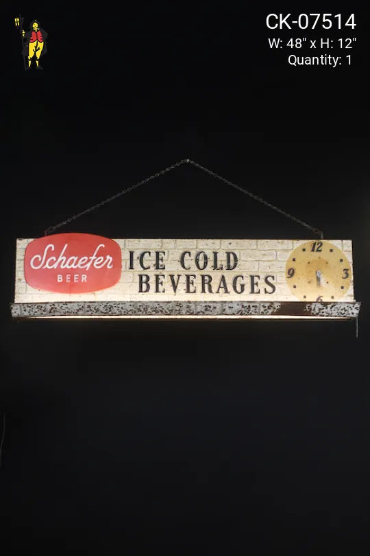 Schaefer Beer Hanging Sign - Not Cleared by CK