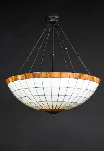 Art Glass Oversized Bowl Chandelier