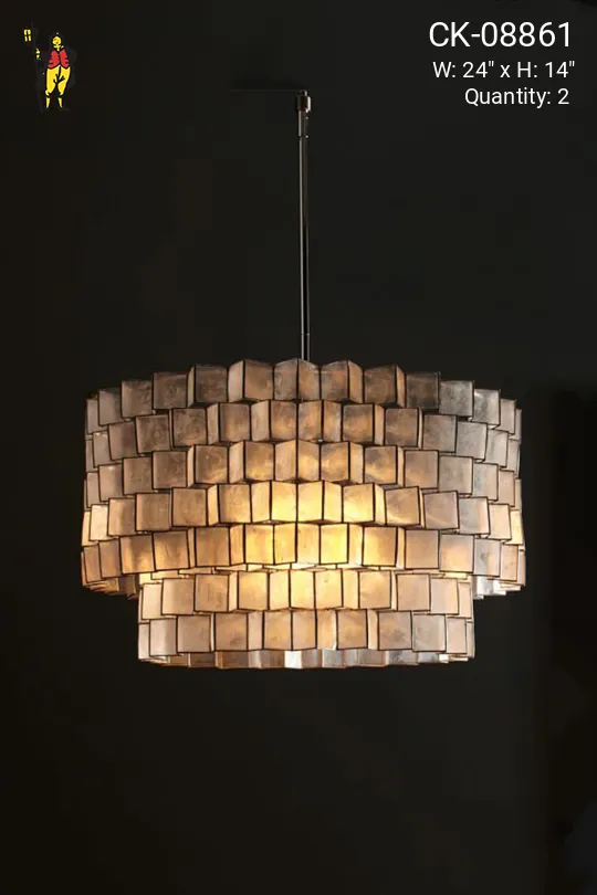 Capiz Shell Contemporary Hanging Fixture