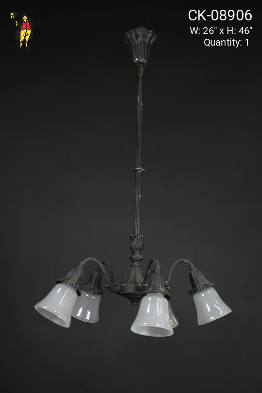 Iron Five Light Chandelier