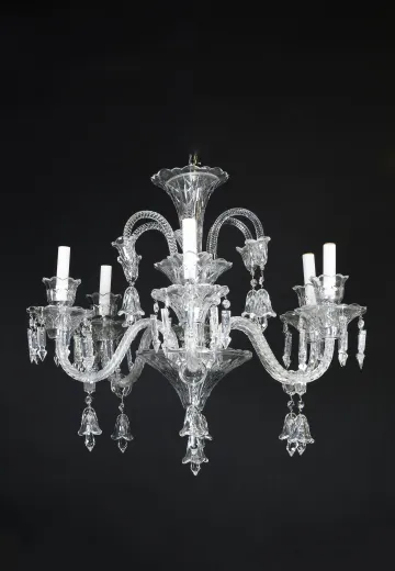 Six Light Crystal Chandelier