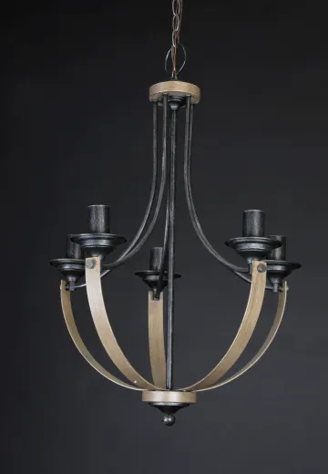 Wooden & Iron Modern Chandelier