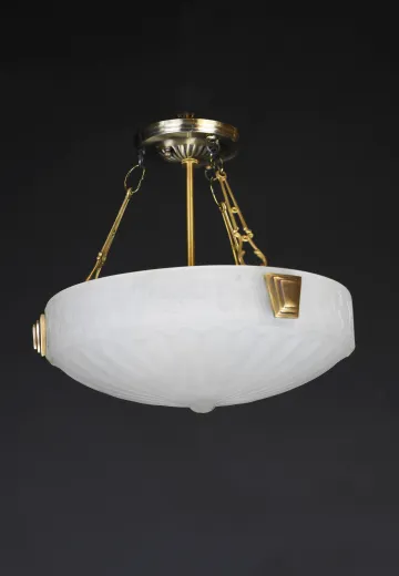 Deco Glass Bowl Flush Mount Fixture