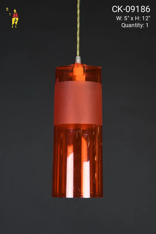 Orange Glass Contemporary Pendant