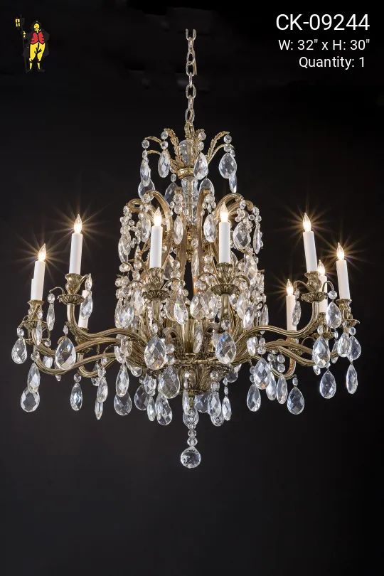 Thirteen Light French Gold Chandelier