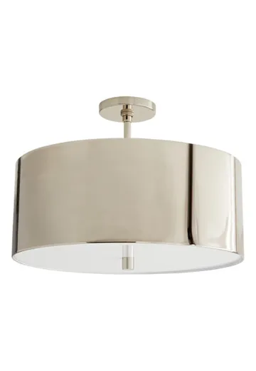 Polished Nickel Flush Mount Hanging Fixture