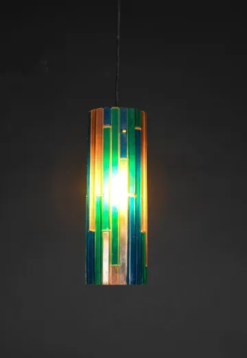 Multicolor Hanging Glass Pendant