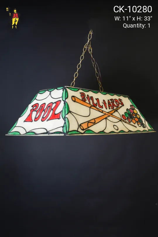 Fluorescent Pool Table Hanging Fixture
