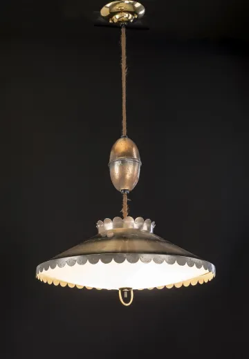 Mid-Century Pull-Down Kitchen Pendant