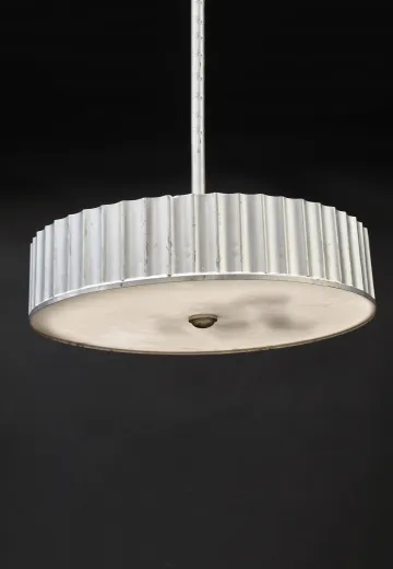 Silver Municipal Bowl Hanging Fixture